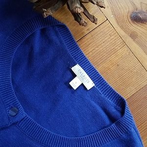 TALBOTS BLUE CARDIGAN 100% COTTON - SMALL